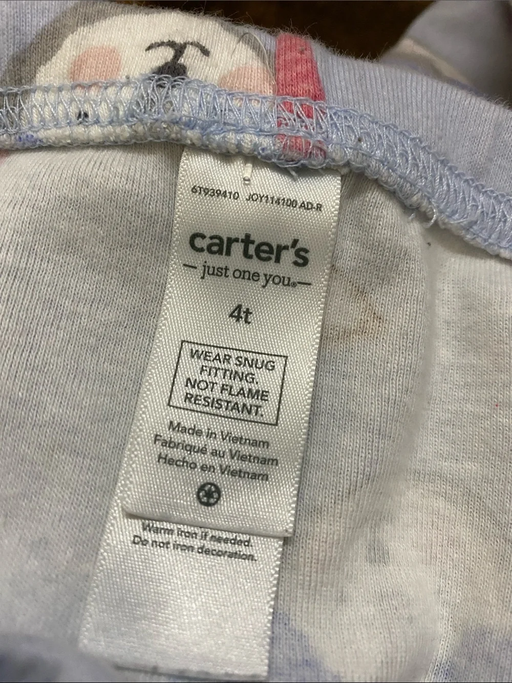 CARTER’s Hat and Scarf Animal pajama set size toddler boys 4T